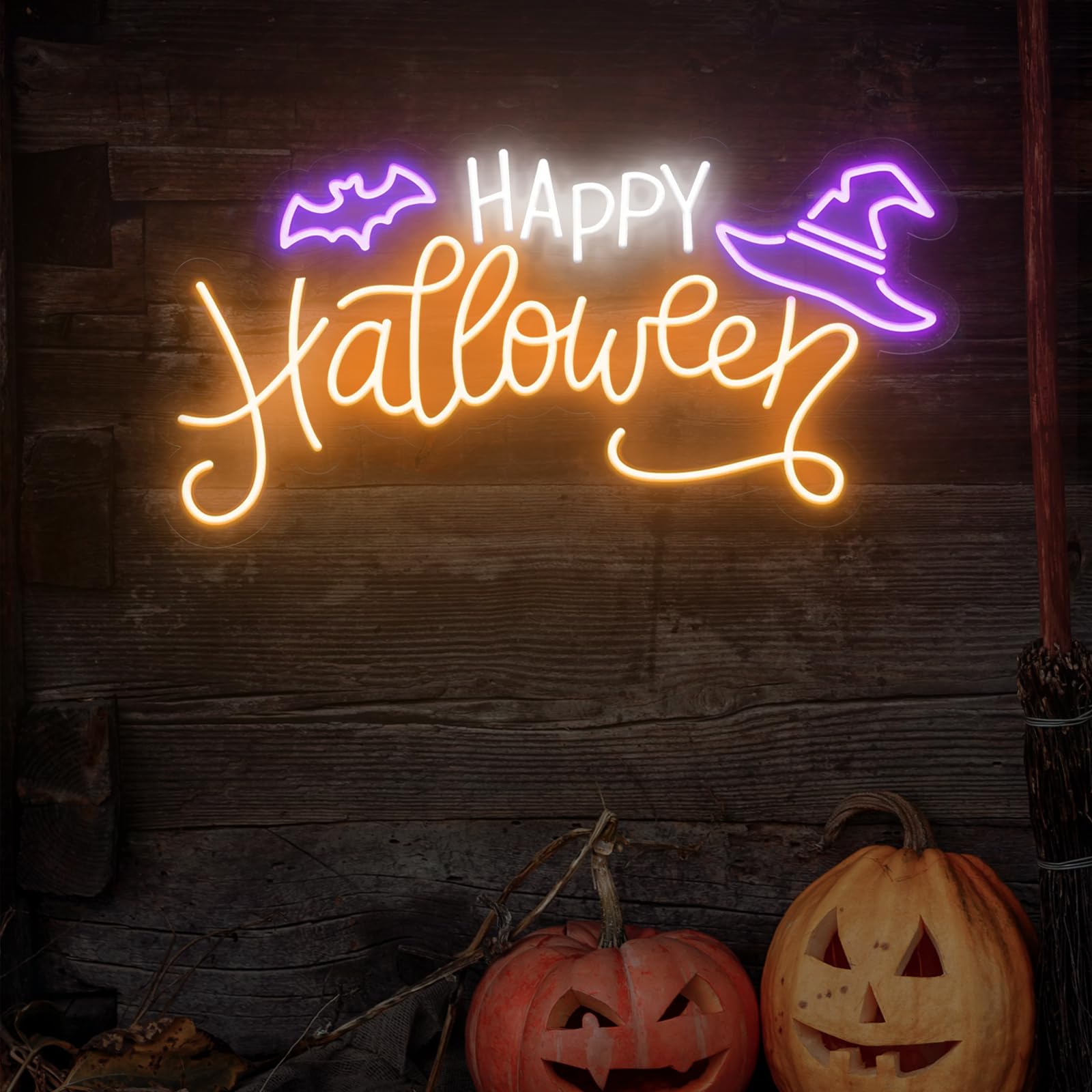Amazon.co.jp: Happy Halloween ネオンサイン LEDハロウィンネオン